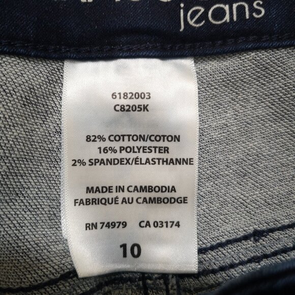 Parasuco Ladies Size 10 Dark Wash Zipper & Button Closure Blue Jeggings - Picture 3 of 12